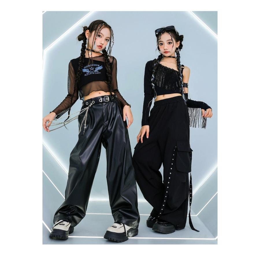 ダンス衣装 黒 ガールズ ヒップホップ 衣装 K-POP 韓国 ジャズ
