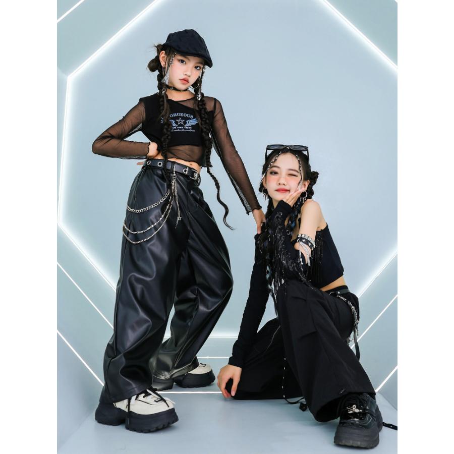 ダンス衣装 黒 ガールズ ヒップホップ 衣装 K-POP 韓国 ジャズ