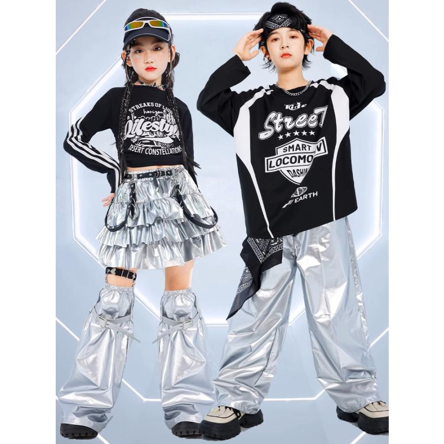 キッズダンス衣装 セットアップ ヒップホップ 男の子 ガールズ へそ