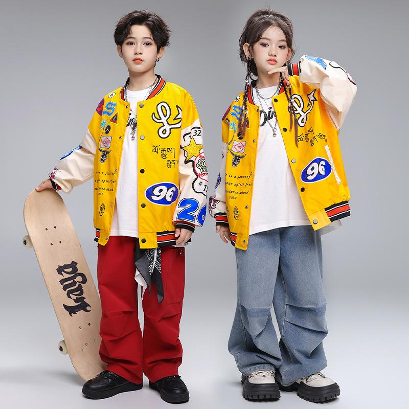 スタジャン ダンス衣装 キッズ ヒップホップ 衣装 派手 ブルゾン 子供 