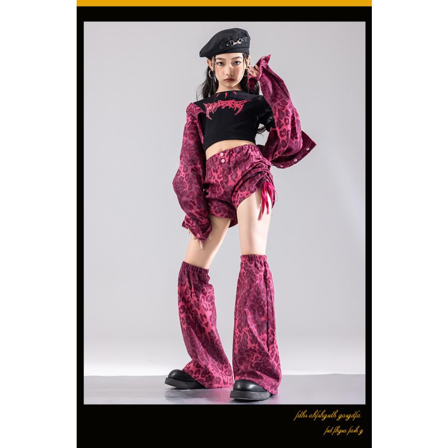 キッズダンス衣装 セットアップ 黒 ピンク ガールズ ヒップホップ 衣装