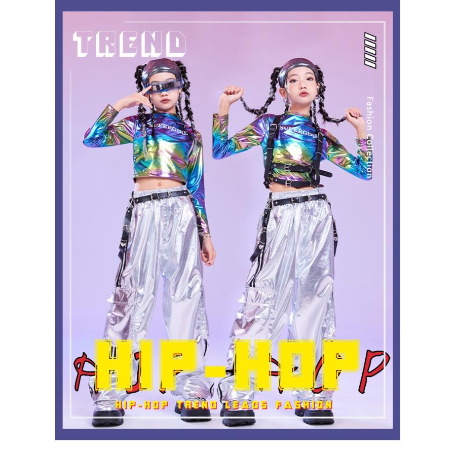 キッズダンス衣装 セットアップ ヒップホップ 衣装 子供ダンス服 派手