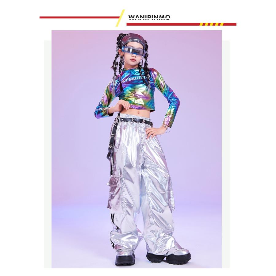 キッズダンス衣装 セットアップ ヒップホップ 衣装 子供ダンス服 派手