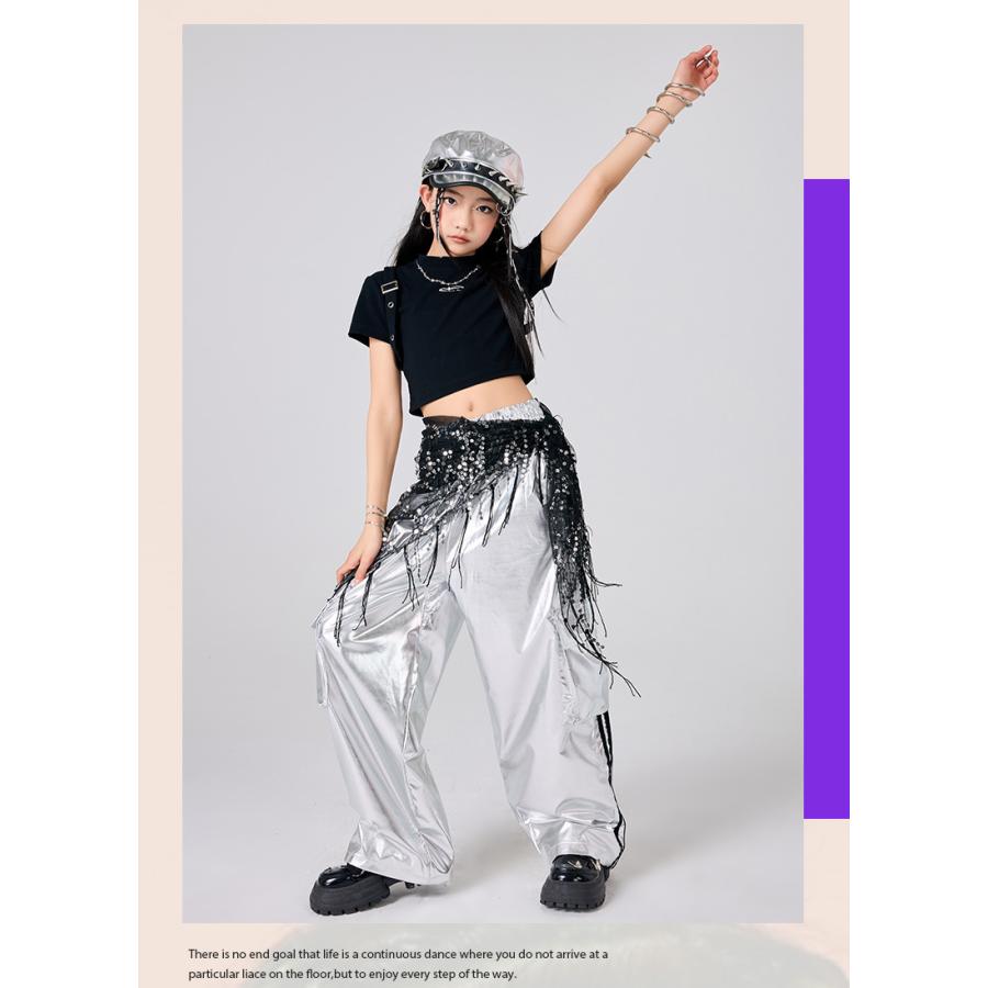 キッズダンス衣装 セットアップ ガールズ ヒップホップ 衣装 K-POP