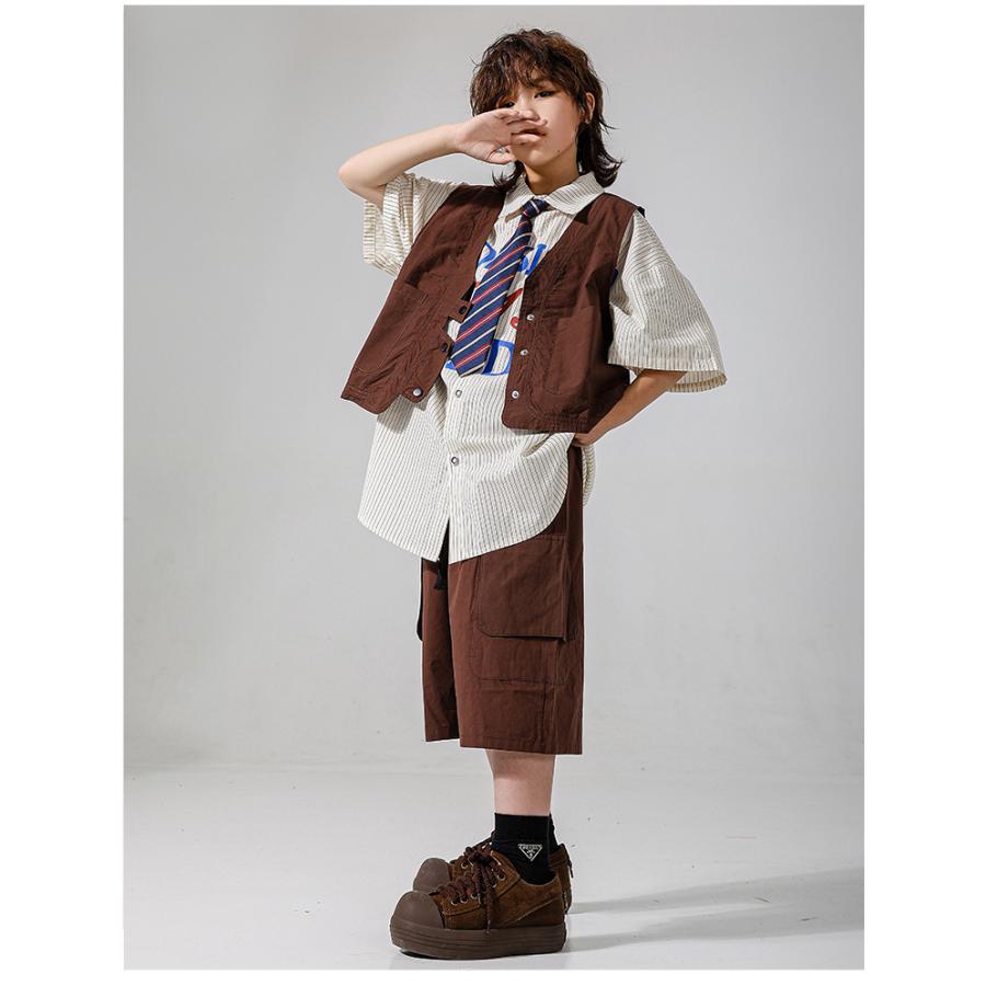 シャツ キッズダンス衣装 ヒップホップ ファッション ダンス衣装
