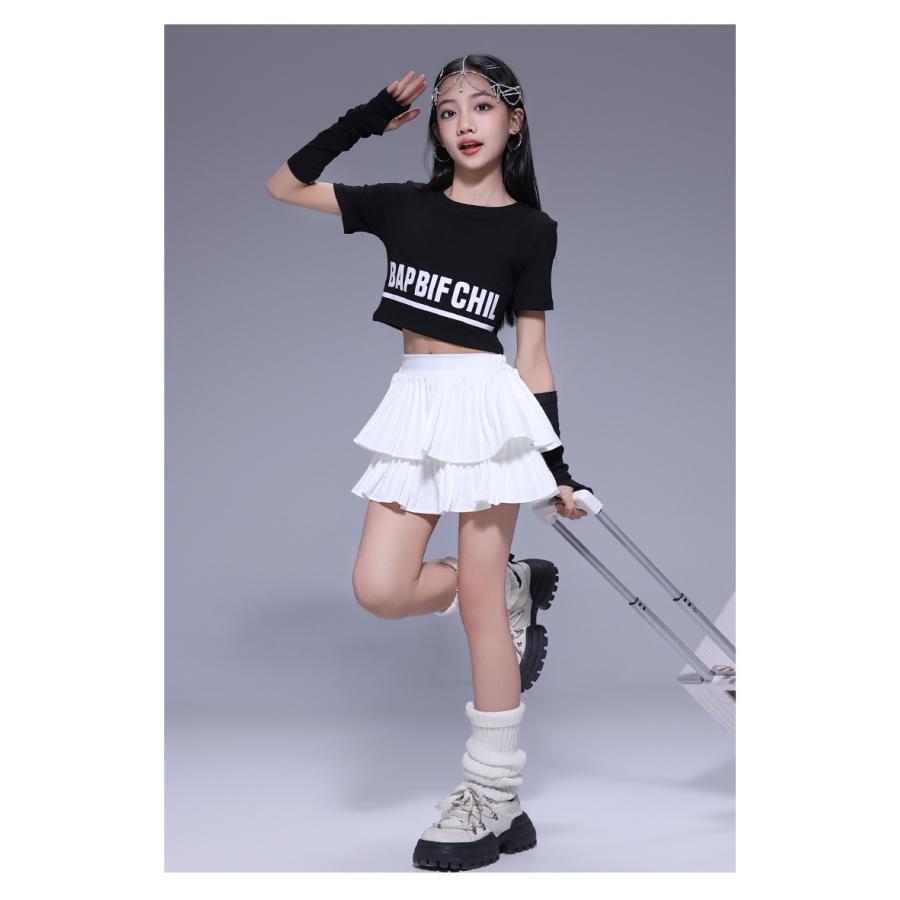 ダンス衣装 キッズ セットアップ チアダンス ガールズ ヒップホップ