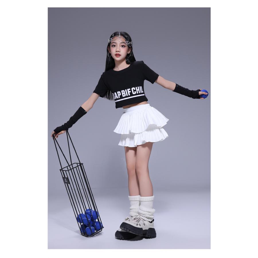 ダンス衣装 キッズ セットアップ チアダンス ガールズ ヒップホップ