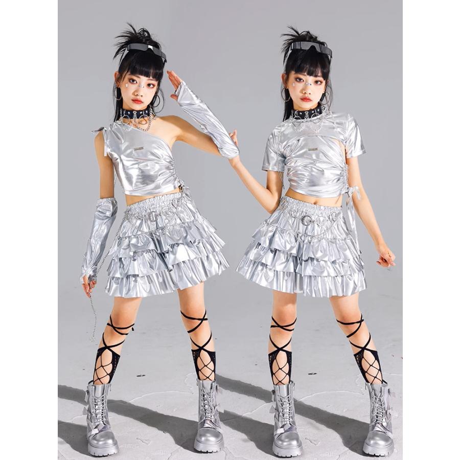 キッズダンス衣装 セットアップ ヒップホップ ガールズ へそ出し