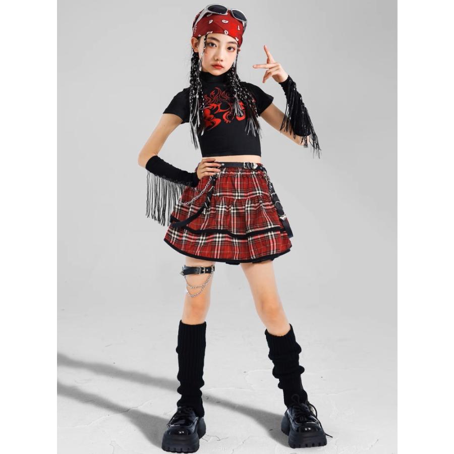 ダンス衣装 キッズ セットアップ チアダンス ガールズ ヒップホップ