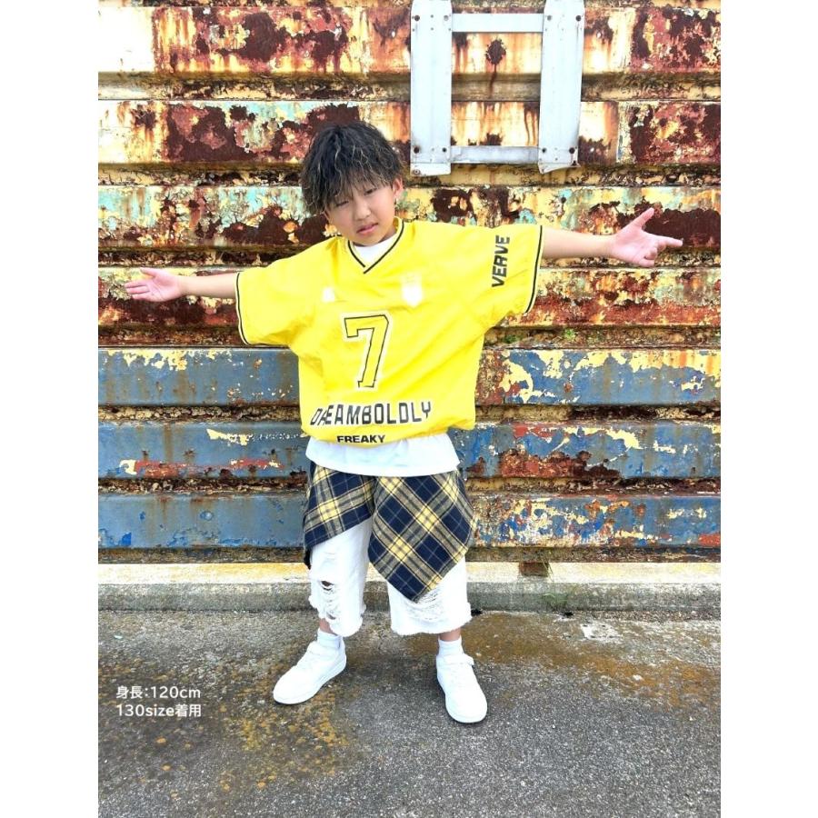 ヒップホップ 衣装 黄色 白 キッズダンス衣装 セットアップ 派手 子供