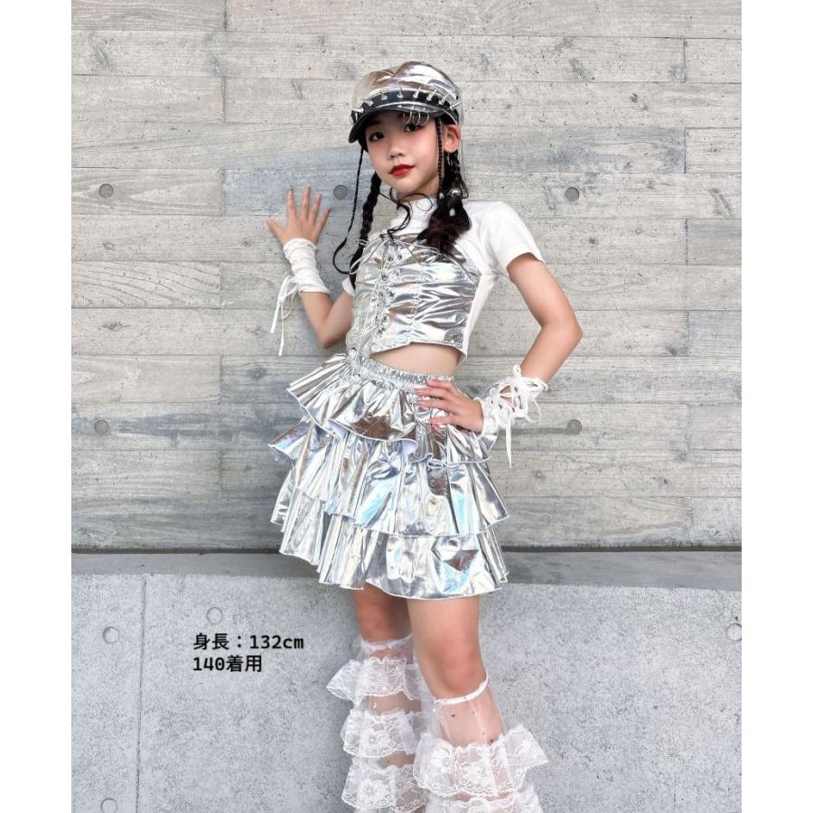 キッズダンス衣装 セットアップ ヒップホップ 衣装 ガールズ へそ出し