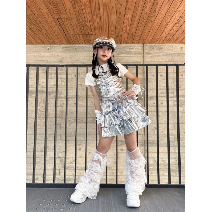 キッズダンス衣装 セットアップ ヒップホップ 衣装 ガールズ へそ出し