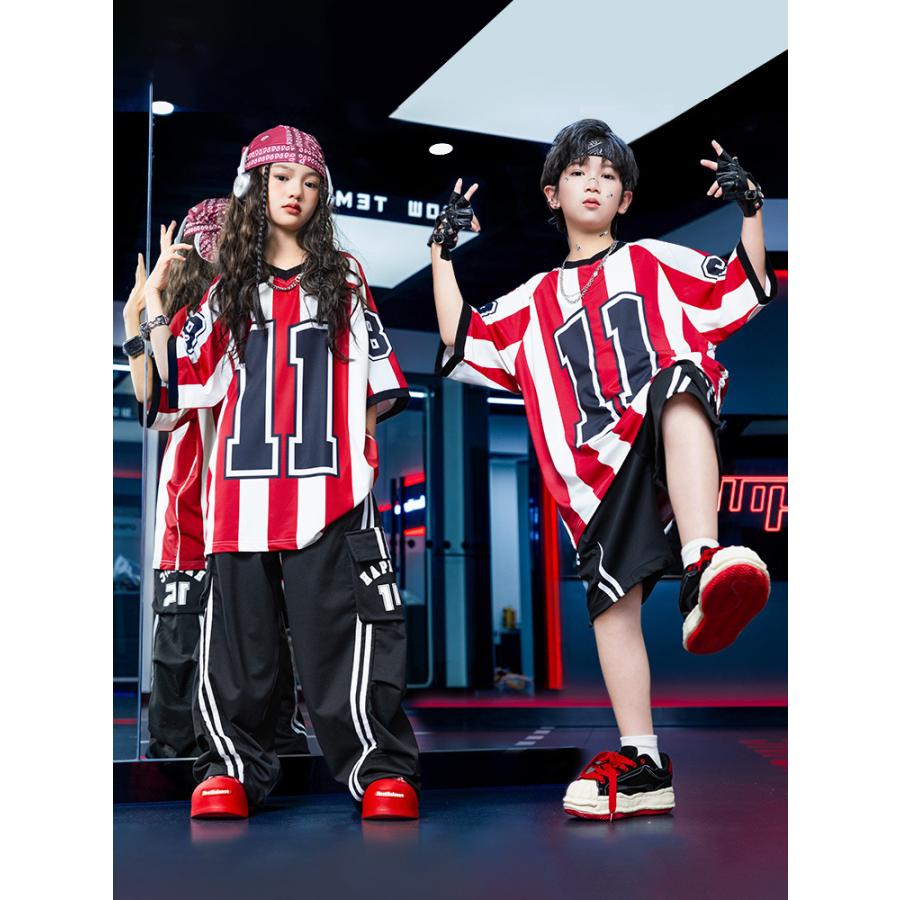 ヒップホップ 衣装 キッズダンス衣装 セットアップ K-POP 韓国 子供