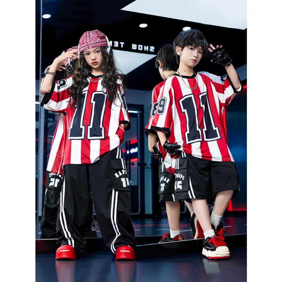 ヒップホップ 衣装 キッズダンス衣装 セットアップ K-POP 韓国 子供
