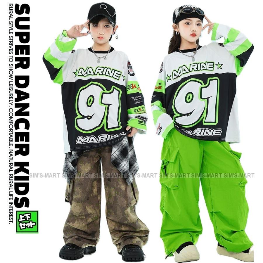 ヒップホップ 衣装 キッズダンス衣装 セットアップ 子供ダンス服