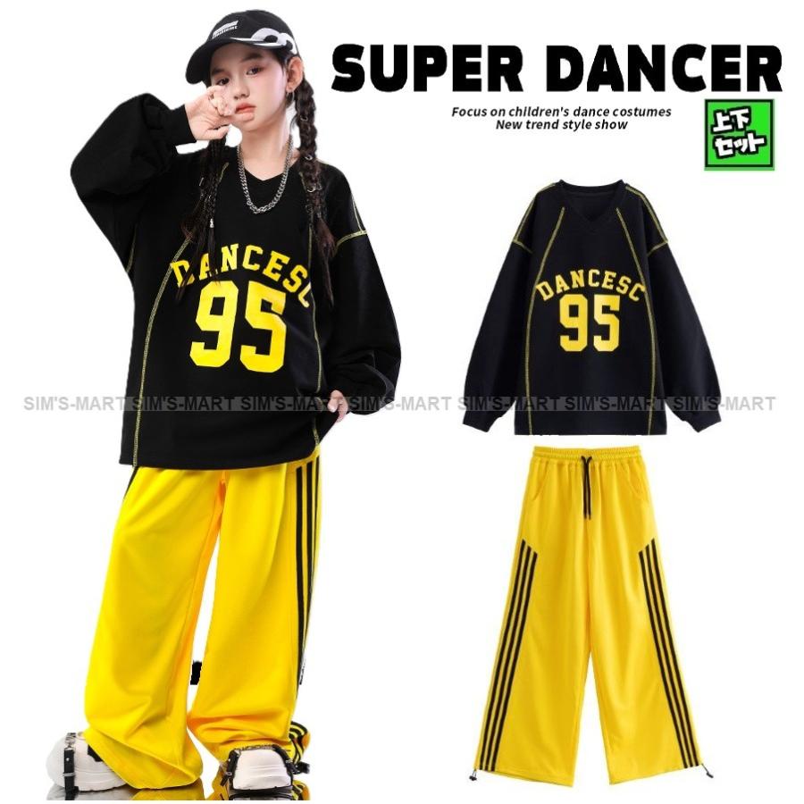 キッズダンス衣装 セットアップ ヒップホップ 衣装 ナンバリング