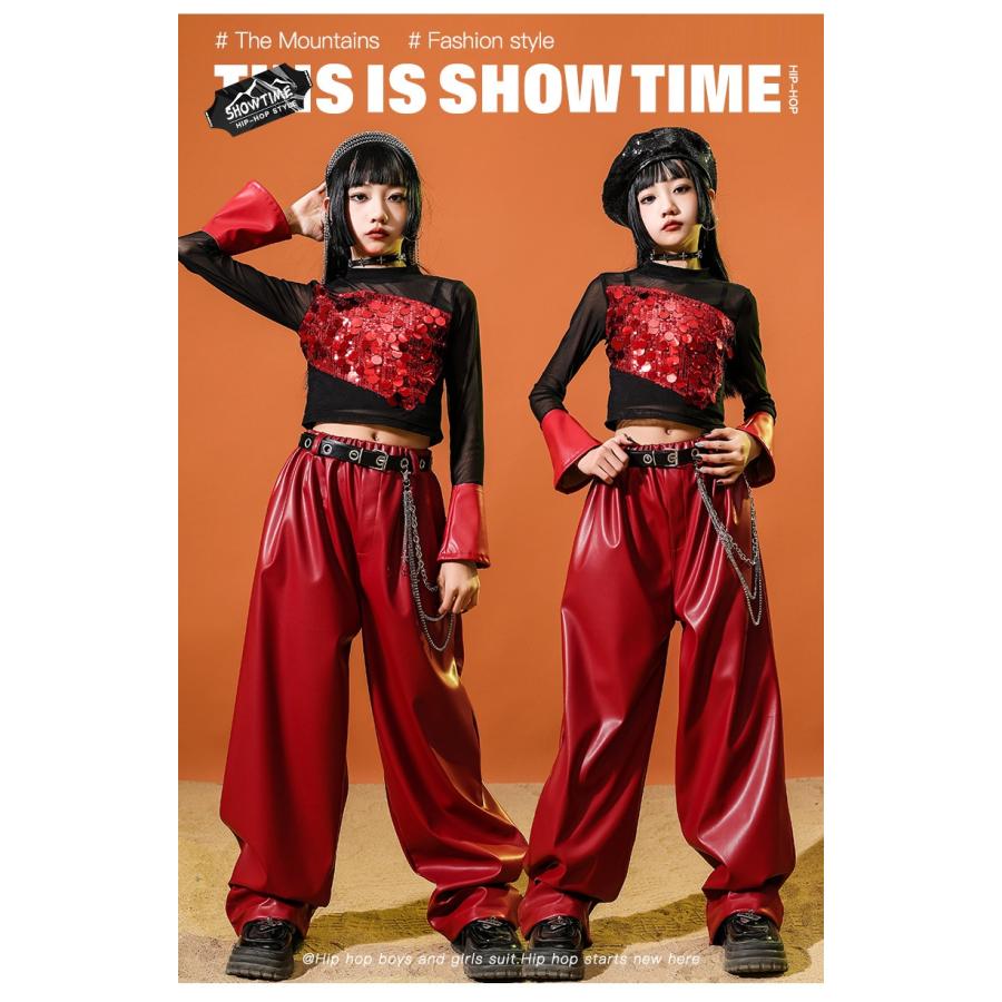 ダンス衣装 キッズ セットアップ K-POP 韓国 ガールズ ヒップホップ