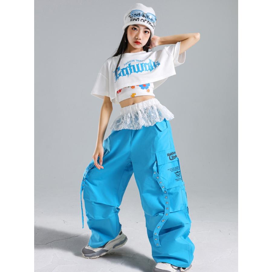 ダンス衣装 キッズ レーススカート フリルスカート ドレープスカート
