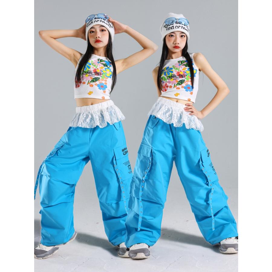 ダンス衣装 キッズ レーススカート フリルスカート ドレープスカート