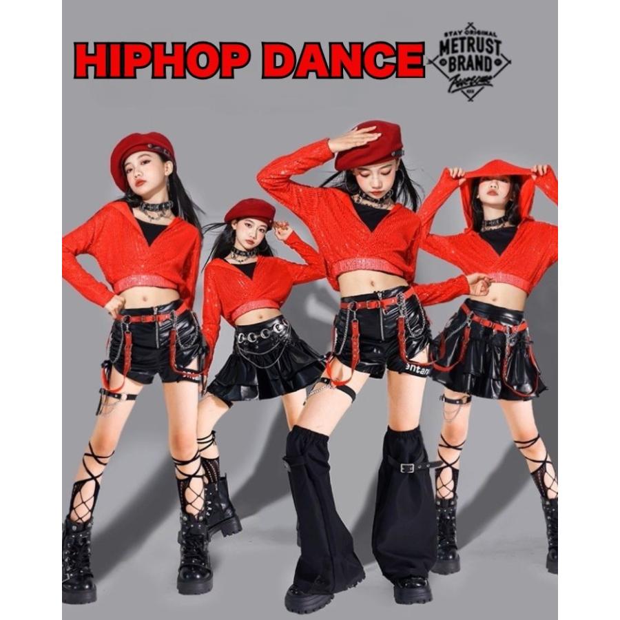 ダンス衣装 ガールズ 衣装 黒 白 K-POP 韓国 ジャズ キッズダンス衣装