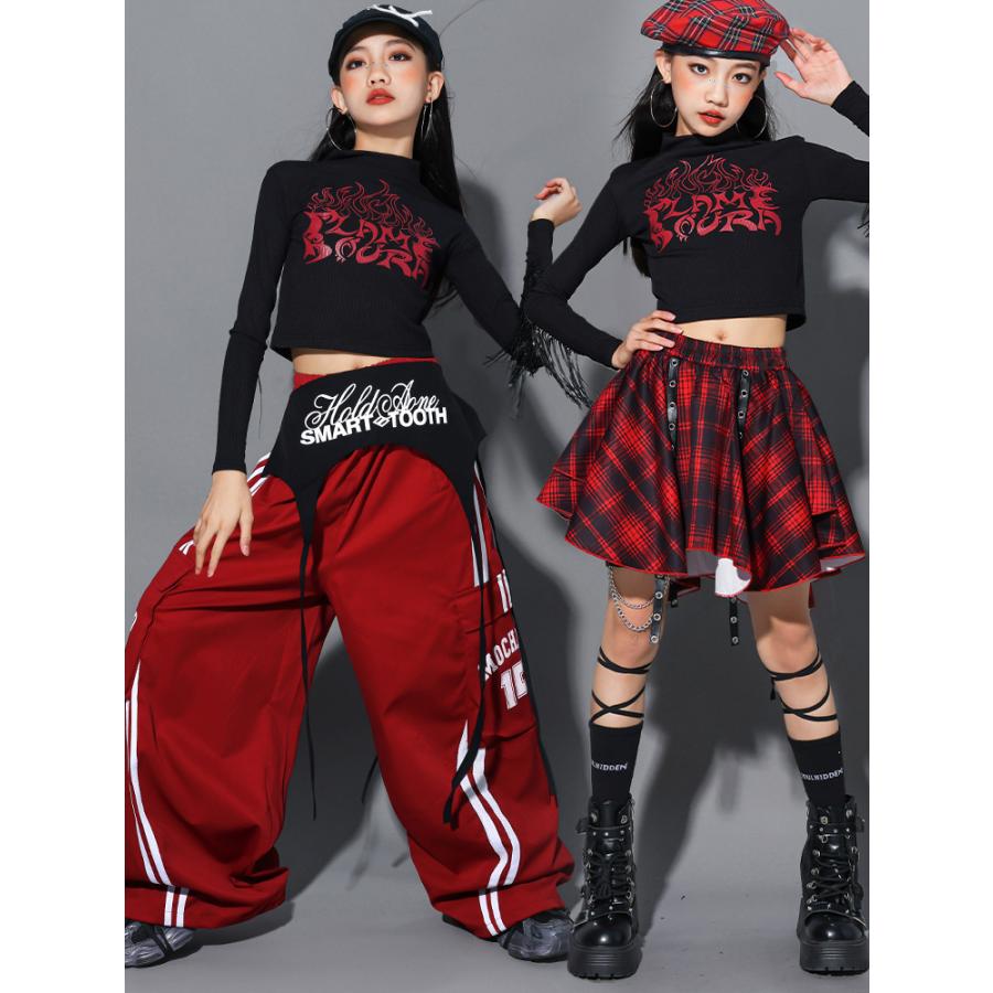 ダンス衣装 キッズ セットアップ チアダンス ガールズ ヒップホップ