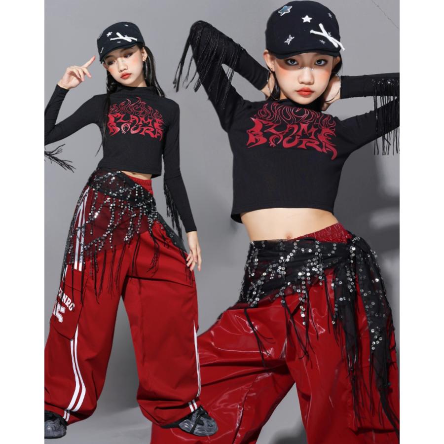 ダンス衣装 キッズ セットアップ チアダンス ガールズ ヒップホップ