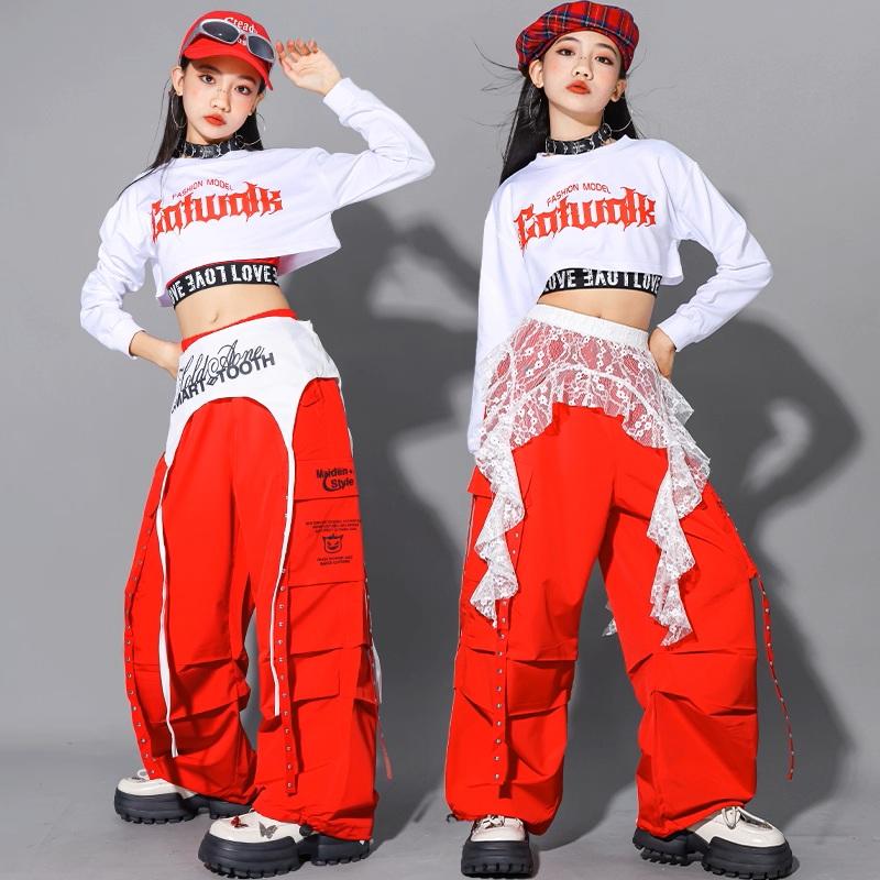 ガールズ ヒップホップ ダンス衣装 セットアップ へそ出し トップス