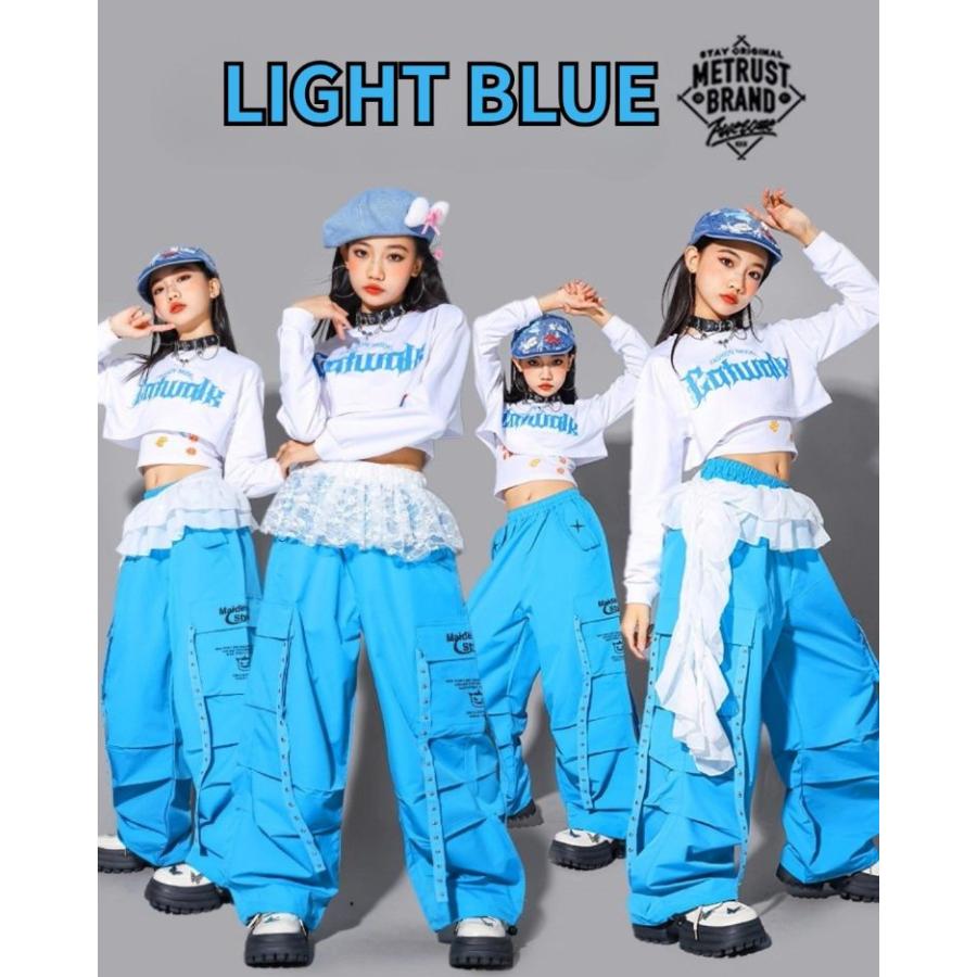 ガールズ ヒップホップ ダンス衣装 セットアップ へそ出し トップス