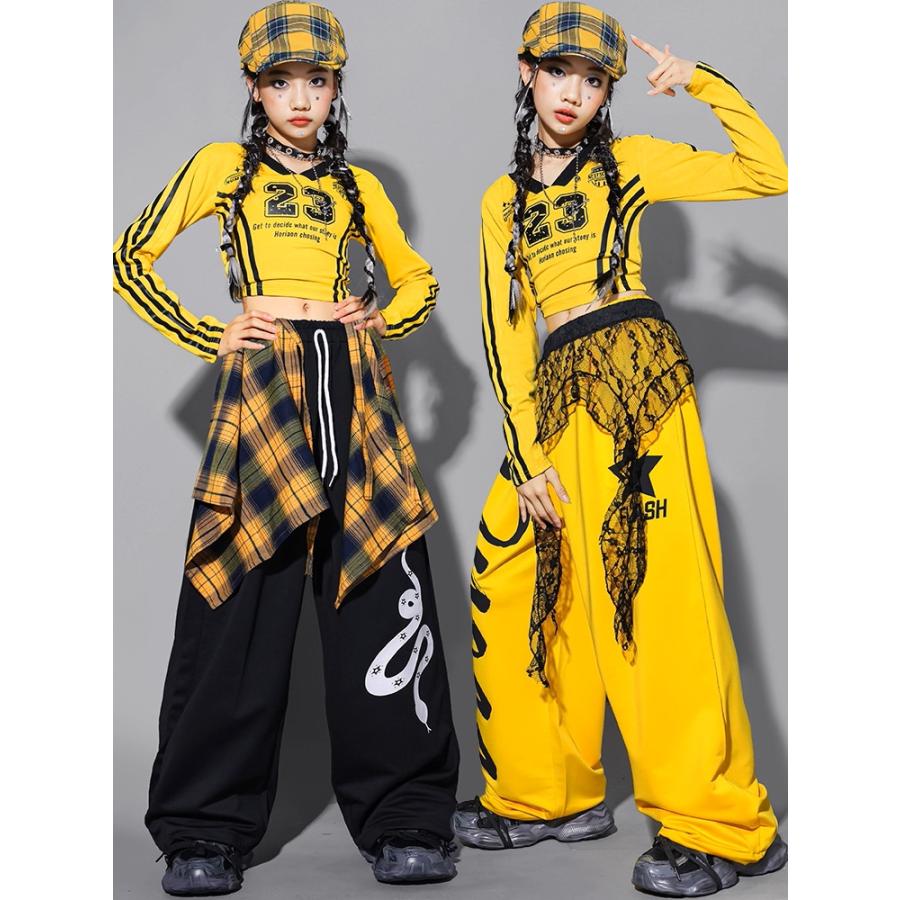 ダンス衣装 キッズ セットアップ ガールズ ヒップホップ 衣装 ヘソ出し