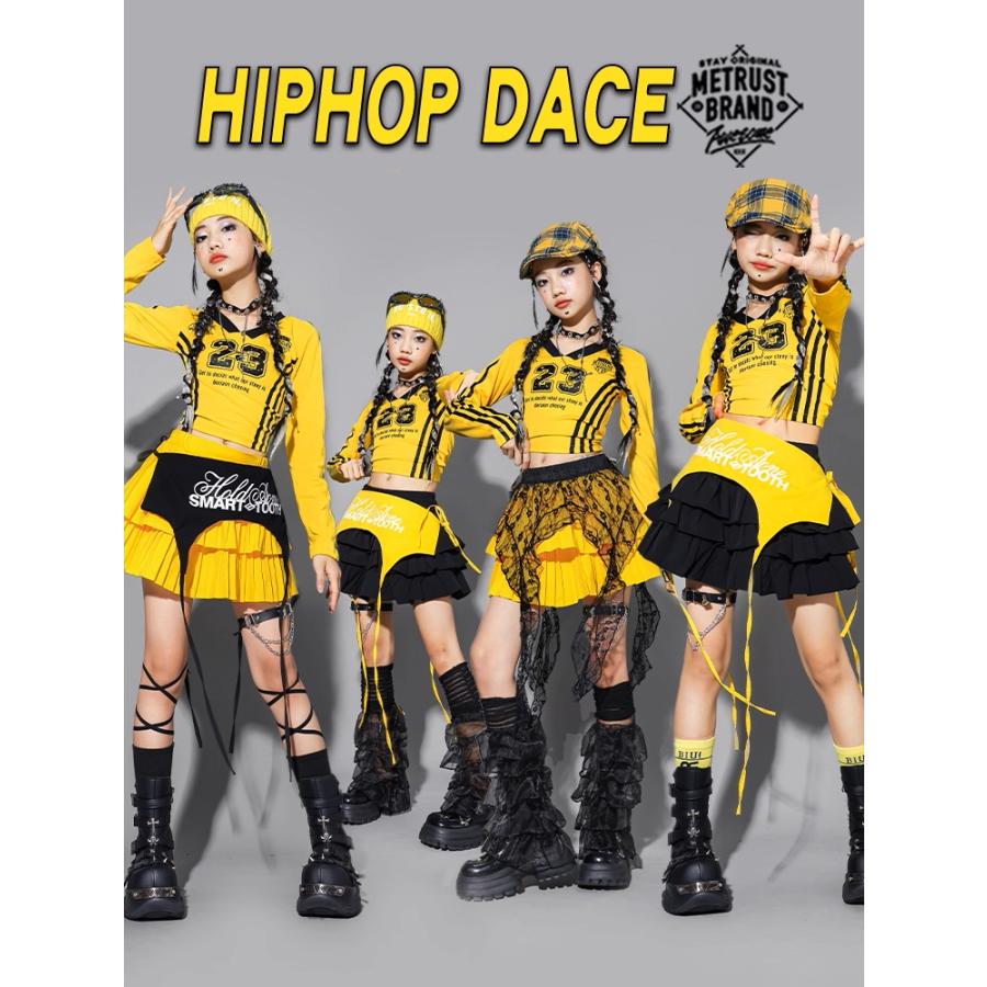 ダンス衣装 キッズ セットアップ ガールズ ヒップホップ 衣装 ヘソ出し