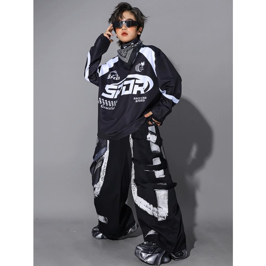 キッズダンス衣装 セットアップ ヒップホップ 衣装 黒 ブラック 男の子