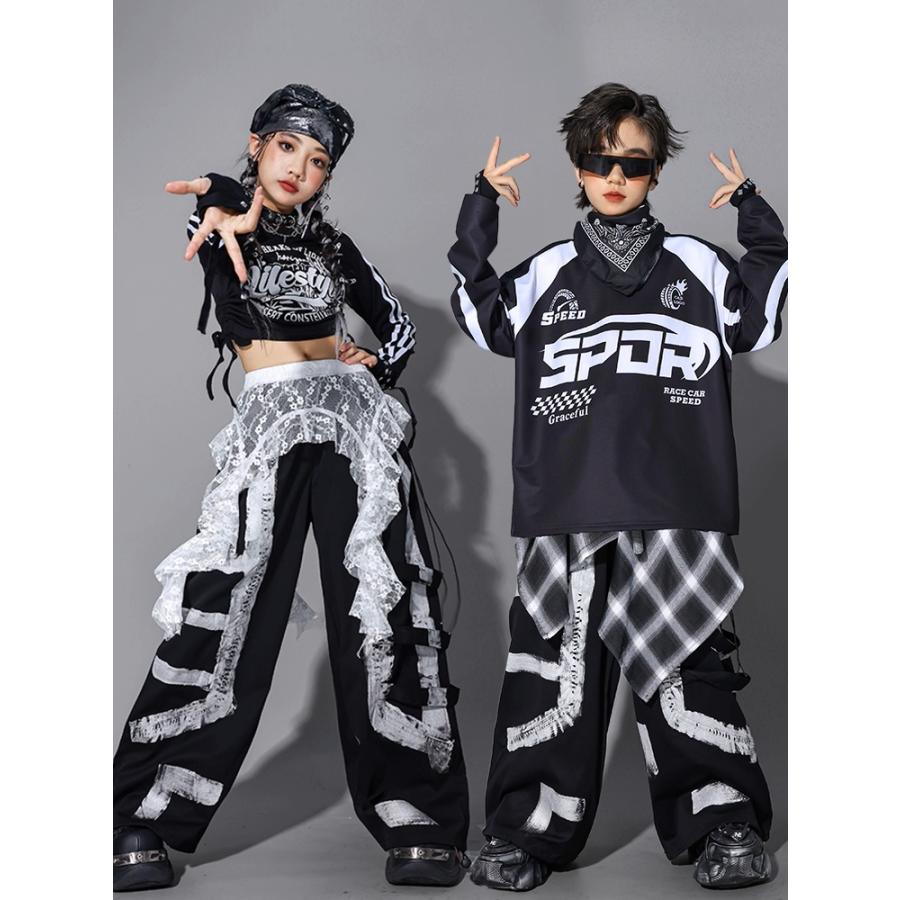 キッズダンス衣装 セットアップ ヒップホップ 衣装 黒 ブラック 男の子
