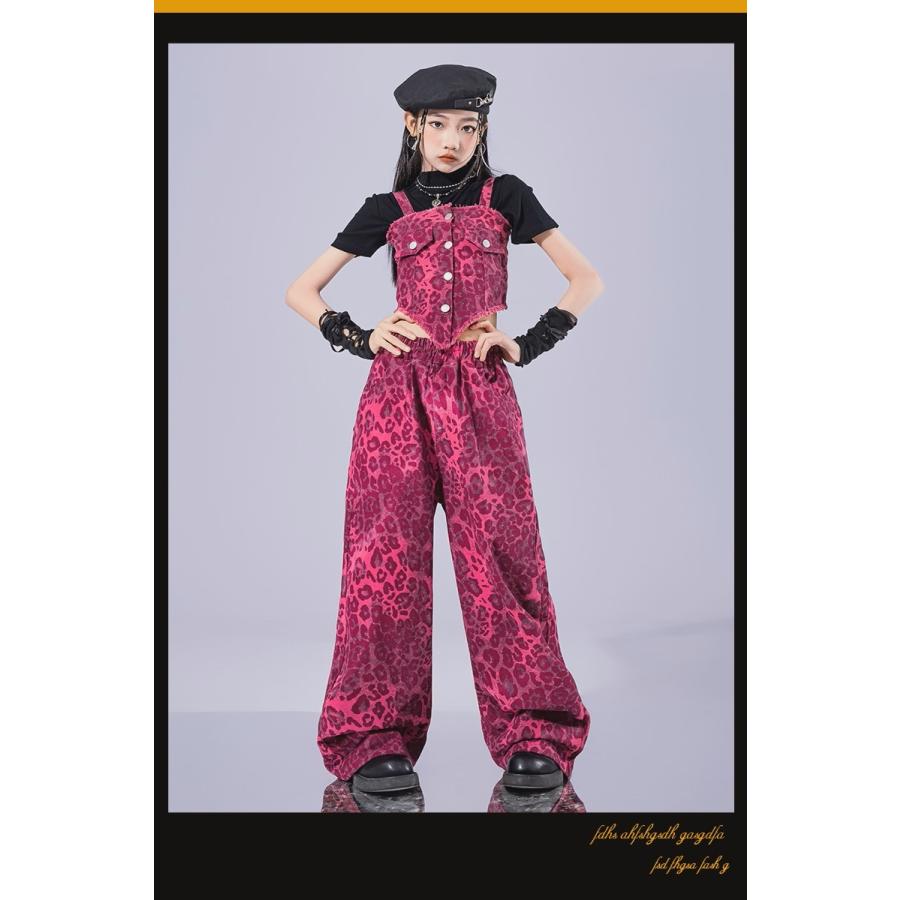 キッズダンス衣装 セットアップ 黒 ピンク ガールズ ヒップホップ 衣装