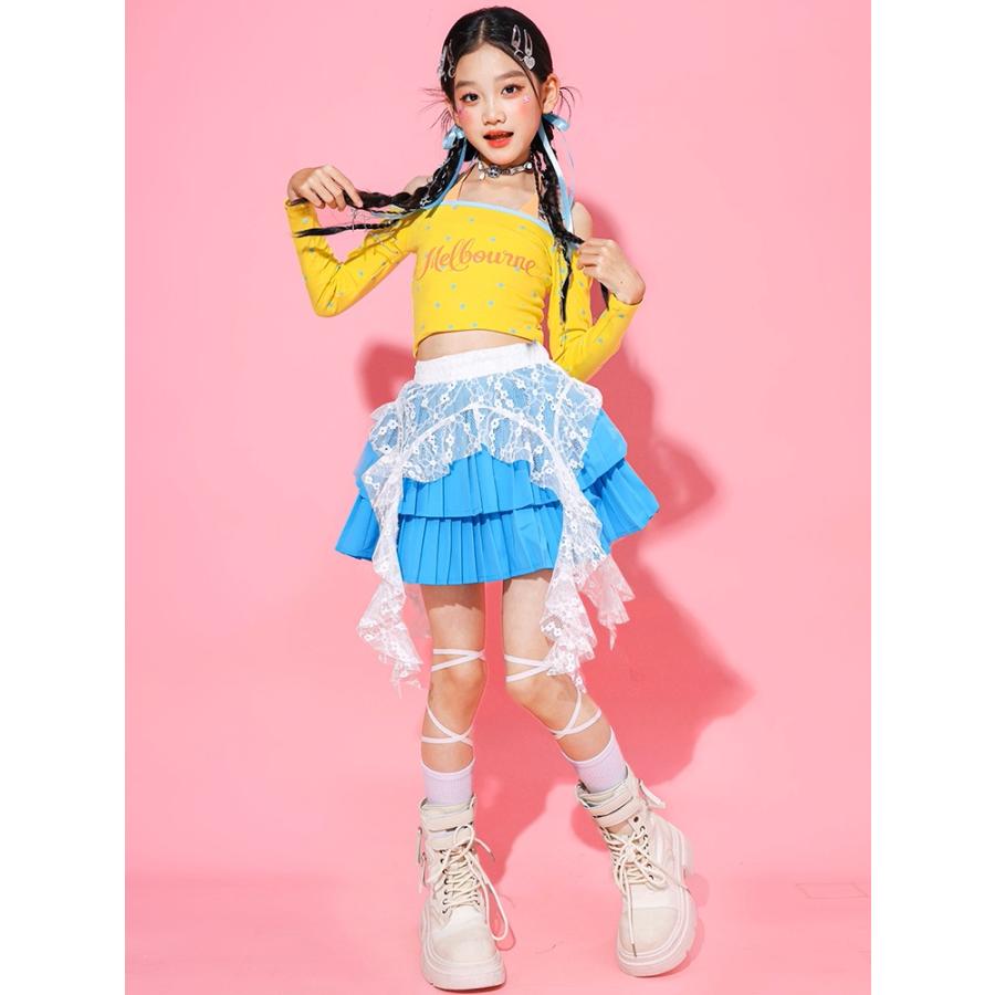 ダンス衣装 キッズ セットアップ チアダンス ガールズ ヒップホップ