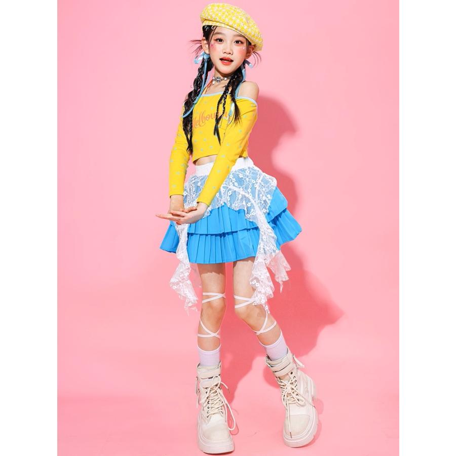 ダンス衣装 キッズ セットアップ チアダンス ガールズ ヒップホップ