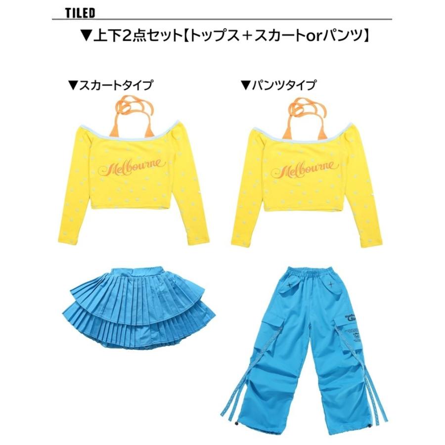 ダンス衣装 キッズ セットアップ チアダンス ガールズ ヒップホップ