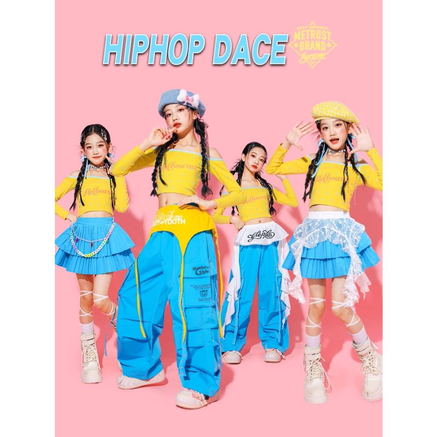 ダンス衣装 キッズ セットアップ チアダンス ガールズ ヒップホップ