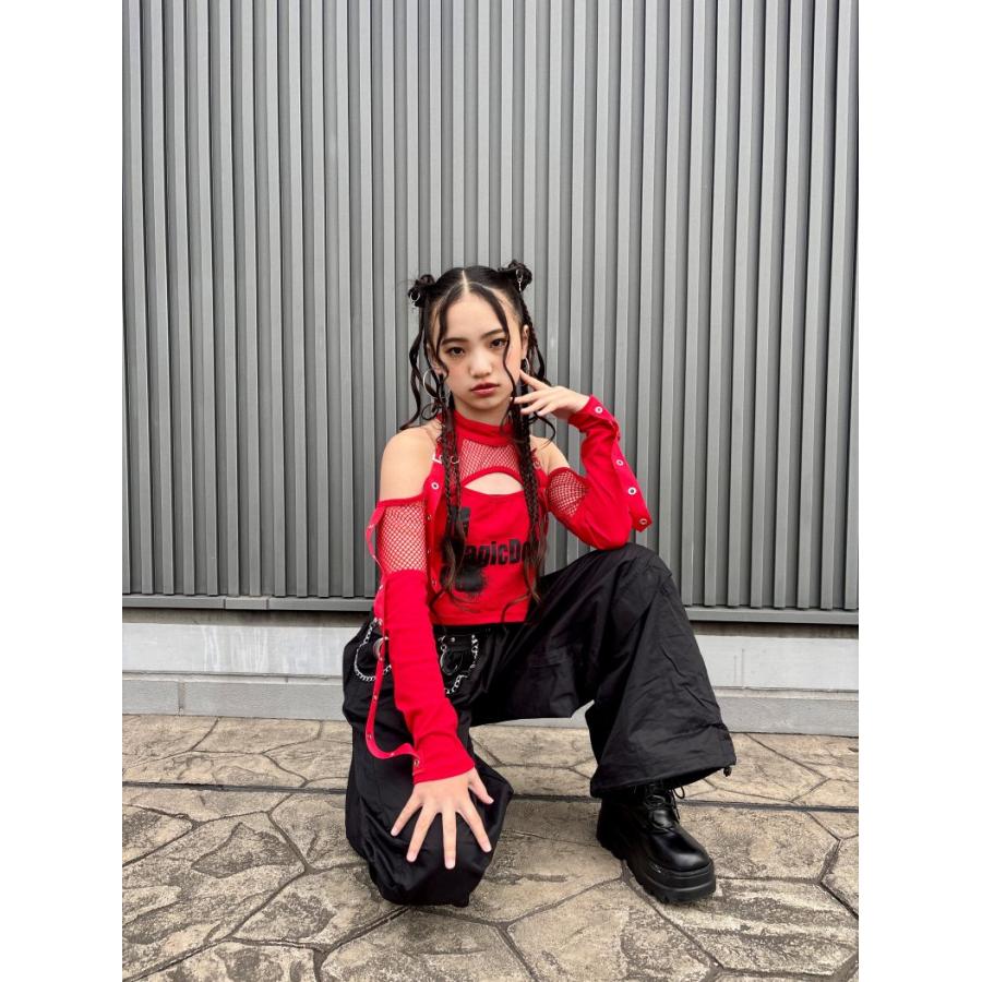 ダンス衣装 セットアップ ガールズ ヒップホップ 衣装 赤 黒 白 K-POP