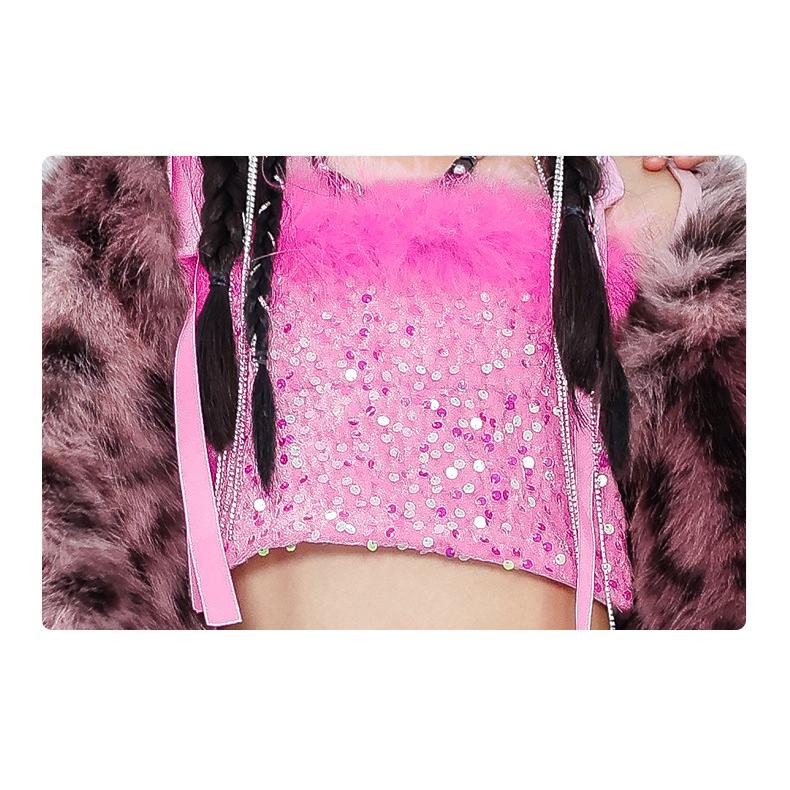 キッズダンス衣装 セットアップ ガールズ ヒップホップ 衣装 ヒョウ柄