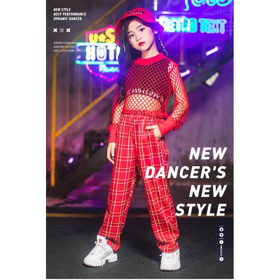 キッズ ダンス衣装 ガールズ かっこいい セクシー へそ出し セットアップ 赤 チェックパンツ Dg 177 Sims Mart Ys 通販 Yahoo ショッピング