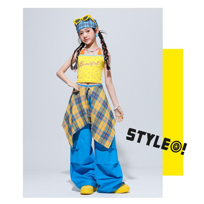ダンス衣装 キッズ セットアップ ガールズ ヒップホップ 衣装 ドット