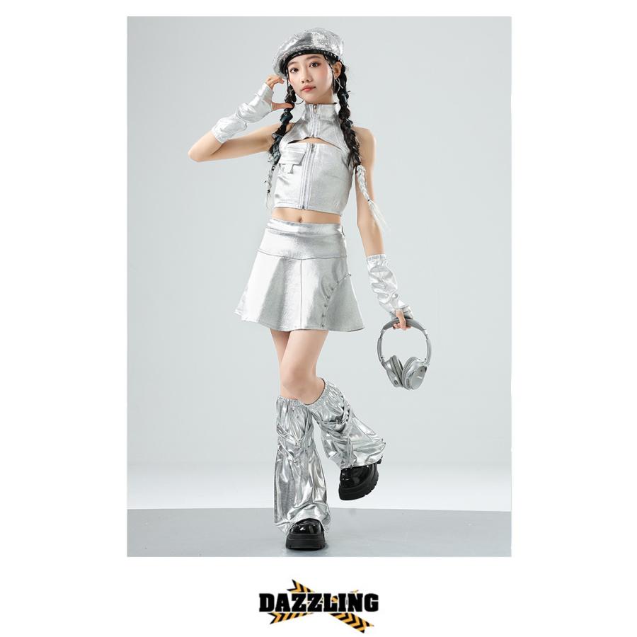 ダンス衣装 キッズ セットアップ スパンコール キラキラ衣装 ジャズ