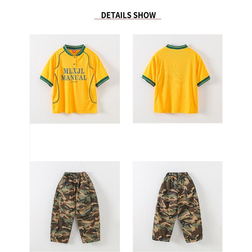 キッズダンス衣装 セットアップ 迷彩 カモフラージュ ヒップホップ