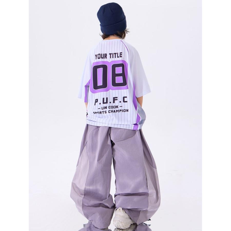 ベースボールシャツ ダンス衣装 キッズ ヒップホップ ファッション