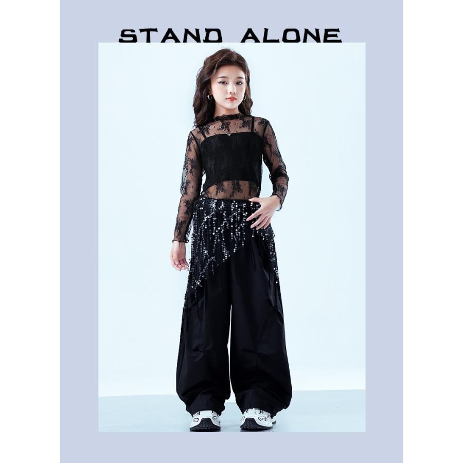 ダンス衣装 ガールズ ヒップホップ 衣装 白 黒 K-POP 韓国 ジャズ