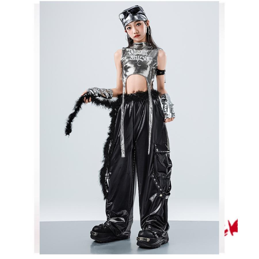 キッズダンス衣装 セットアップ ヒップホップ 衣装 子供ダンス服 派手