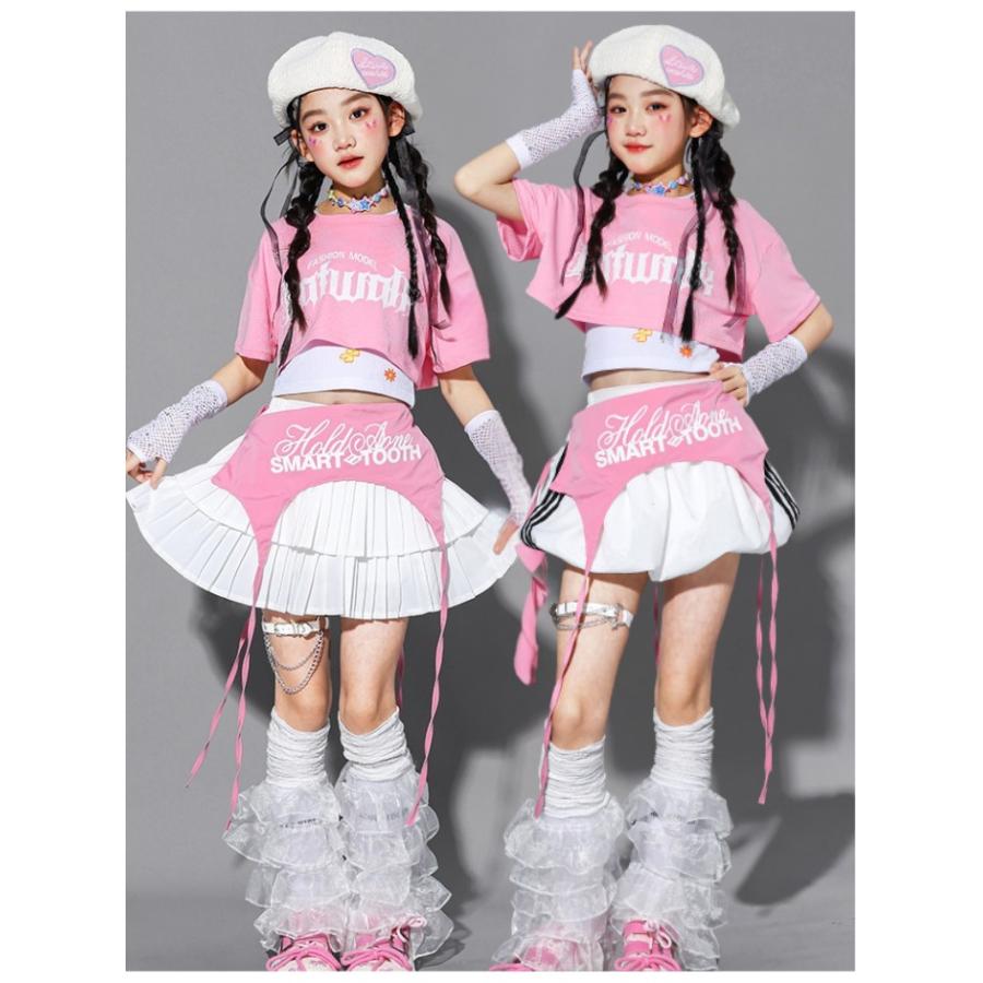 キッズダンス衣装 セットアップ ガールズ ヒップホップ 衣装 K-POP