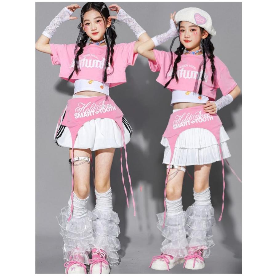 キッズダンス衣装 セットアップ ガールズ ヒップホップ 衣装 K-POP