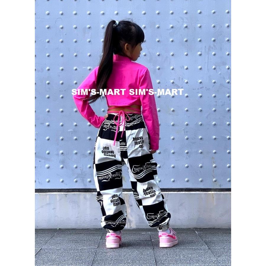 ダンス衣装 ガールズ かっこいい へそ出し トップス ショート丈