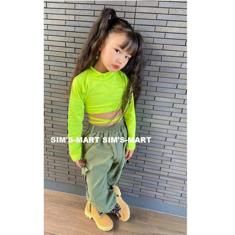 ダンス衣装 ガールズ かっこいい へそ出し トップス ショート丈